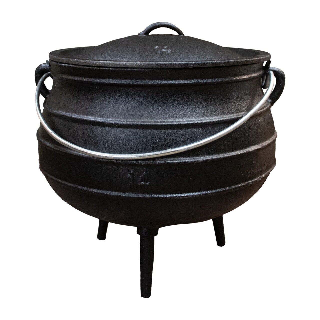 Lehman's Campfire Cooking Kettle Pot - Cast Iron Potjie Dutch Oven with 3 Legs and Lid